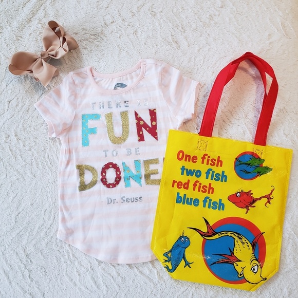 Dr. Seuss | Shirts &amp; Tops | Dr Suess Girls Tshirt With Free Bag | Poshmark